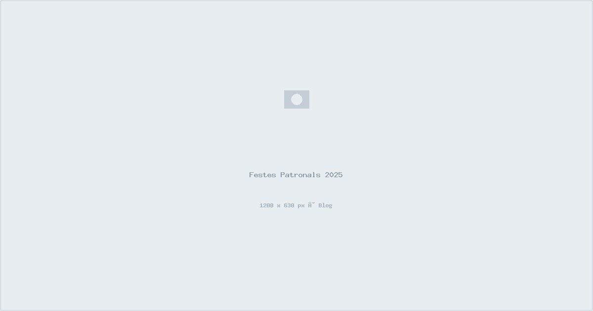 Resum de les festes patronals 2025